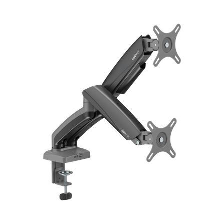 แขนจับจอ LUNIO ERGO MONITOR ARM CYBOT สีเทา 2 แขน หมุนได้360°_0